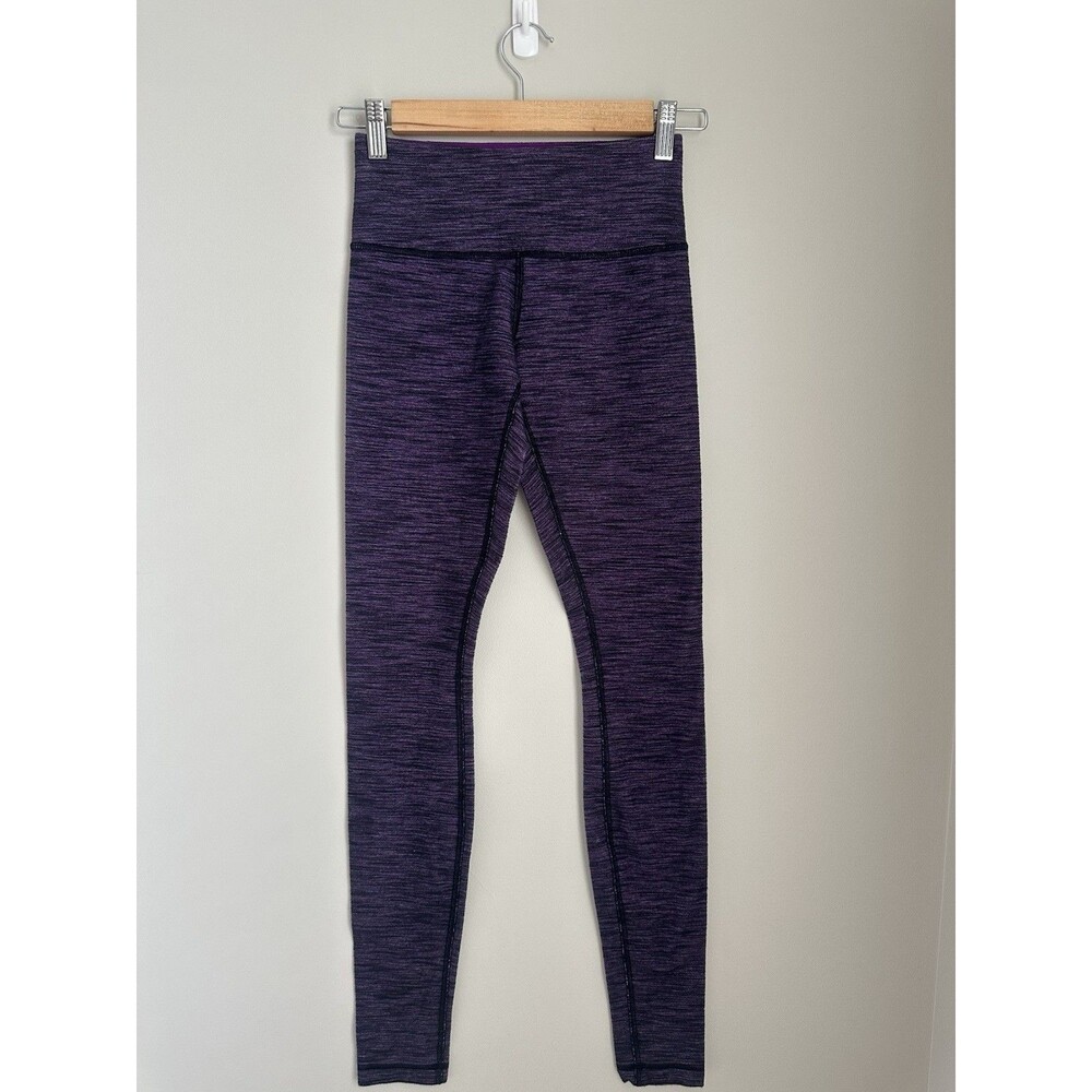 lululemon Wunder Under Leggings Purple Women Size 2 Athletic Ankle Yoga Gymcore